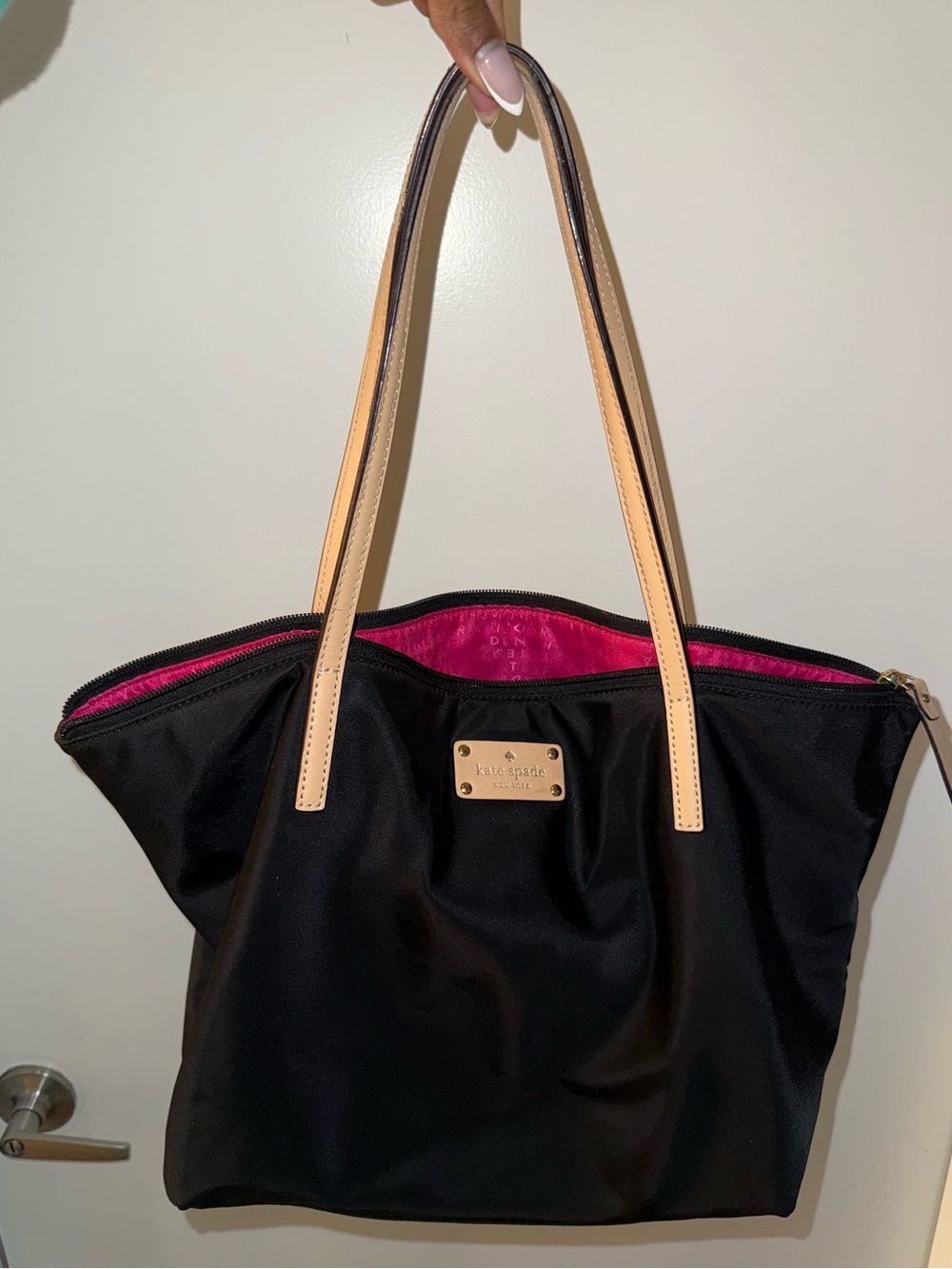 Kate Spade Black Nylon Shoulder Bag ; Kennedy Park Nylon Sophie Tote